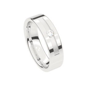 Aurodesign 8236-W55 witgouden trouwring