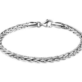 13.21592 zilveren vossenstaart Armband