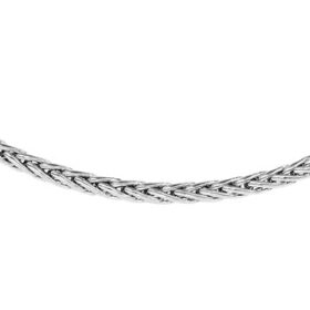 1321593 zilveren vossenstaart Koord 43 cm x 4mm