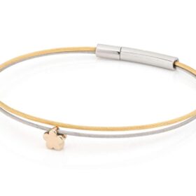 Clic Thinking-of-you-armband bloem goud