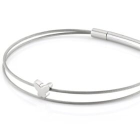 Clic Thinking-of-you-armband vlinder staal