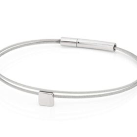 Clic Thinking-of-you-armband blokje staal