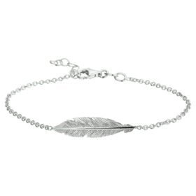 13.19528 zilveren armband veertjes