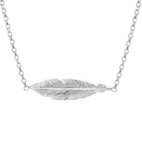 13.19792 zilveren collier veertjes