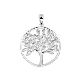 13.33434 zilveren hanger levensboom zirkonia