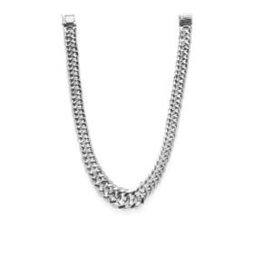 Fan van een stoere look? Dan is deze Chain Gradient Necklace dé perfecte match voor jou. De handgemaakte 925 sterling zilveren ketting is een echte eye-catcher en de schakels vormen zich mooi om de hals.
