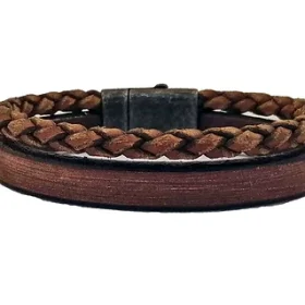 armband 09264 cognac leer