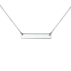 13.27896 zilveren collier graveer plaat