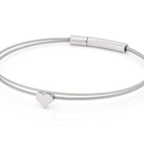 Clic Thinking-of-you-armband hartje staal / goud