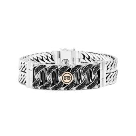 141-F armband Esther Double xs black spinel Buddha to Buddha Limited