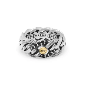 851 17 Nathalie Black Spinel Limited ring Silver/gold