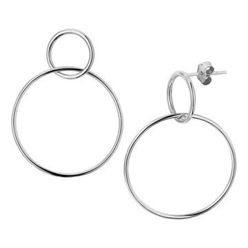 13.29150 zilveren oorhangers cirkels